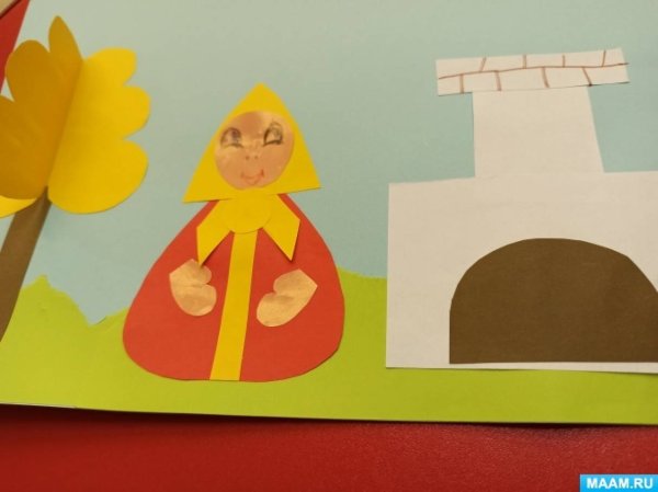 Аппликация по сказке гуси лебеди