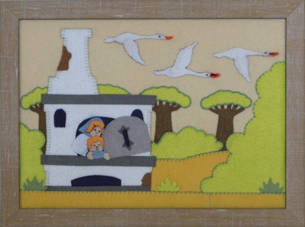 Пазл в рамке п-3014 гуси-лебеди