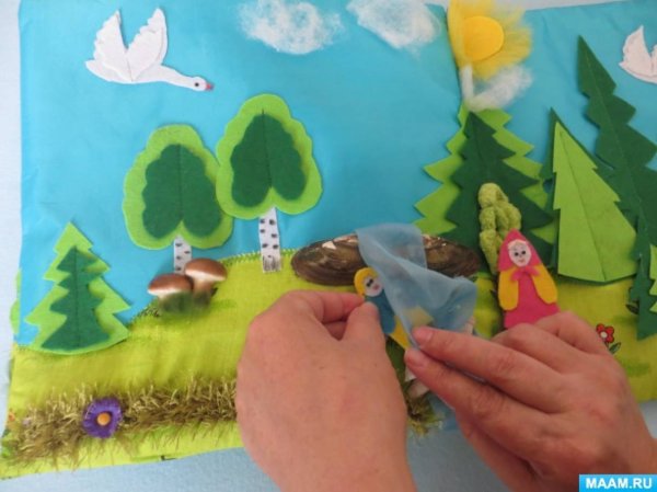 Книжка из фетра гуси лебеди