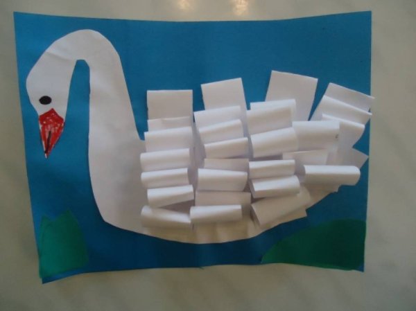 Аппликация Гусь в средней группе