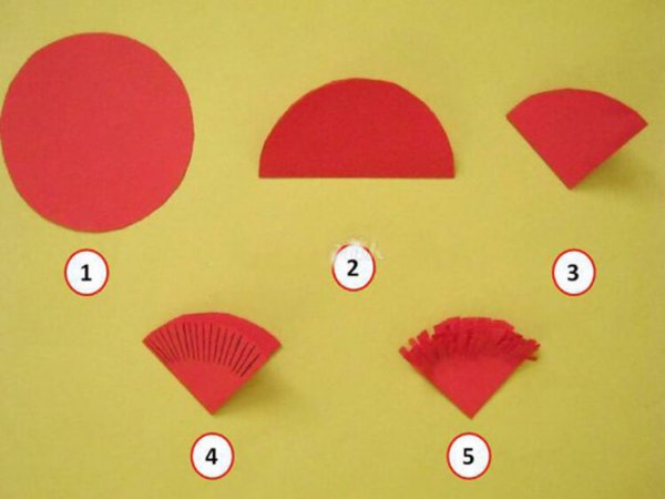 Гвоздика из цветной бумаги