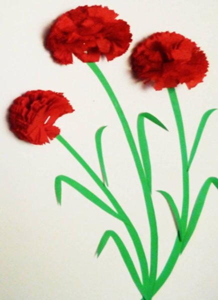 Гвоздики из бумаги