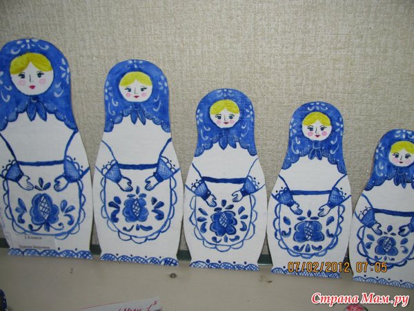Роспись матрешки для детей старшей группы