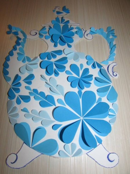 Аппликация Гжель в детском саду