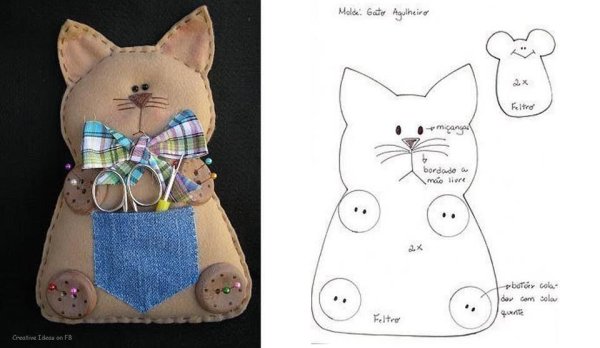 Котики из ткани своими руками