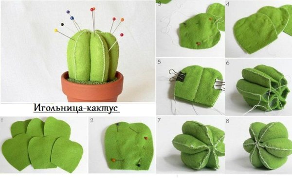 Игольница Кактус из фетра