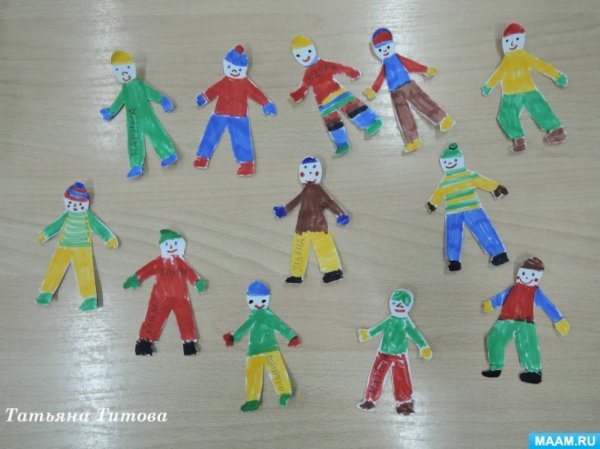 Аппликация зимние забавы подготовительная группа