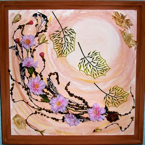 Флористический коллаж в японском стиле