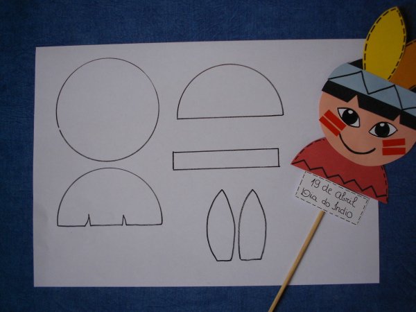 Индеец поделка из бумаги