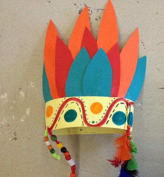 Головной убор индейца в подготовительной группе