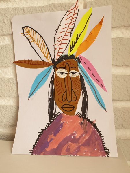 Разрисованный индейский