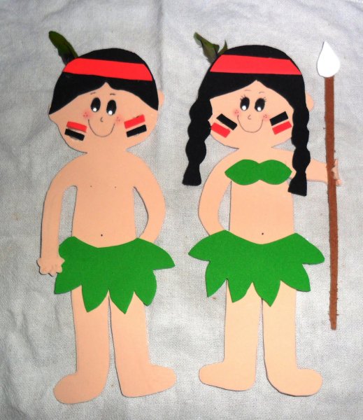 Индейцы аппликация для малышей