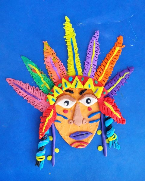 Индеец из пластилина детям