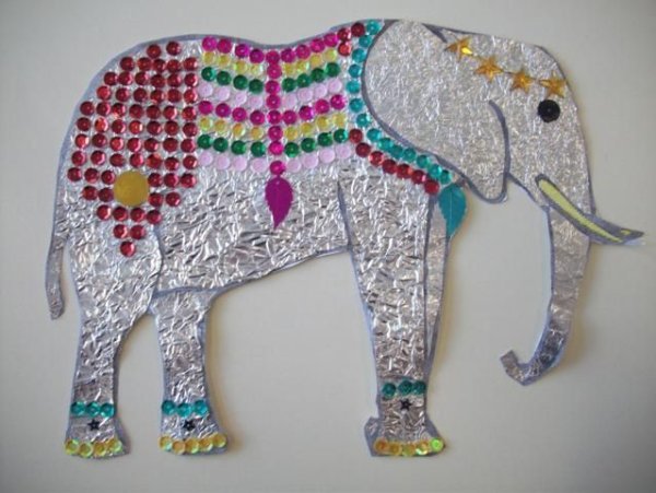 Аппликация на тему Индия