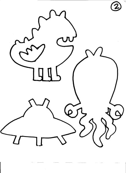 Аппликация инопланетянина для детей