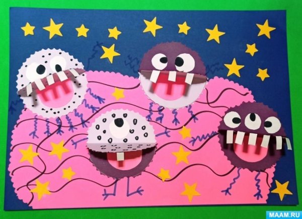 Поделки аппликация из бумаги инопланетяне