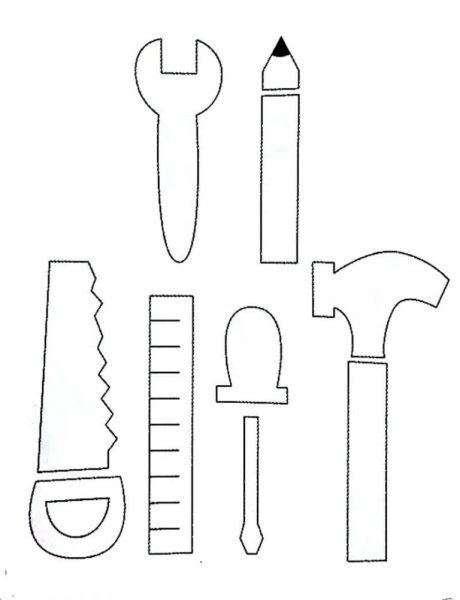 Подарок инструменты для папы из бумаги