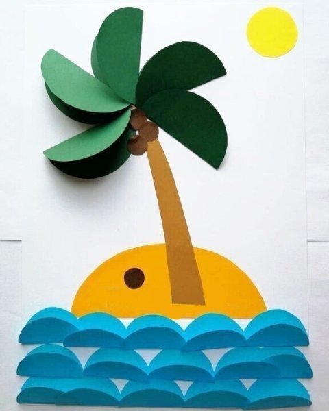 Аппликация для детей лето