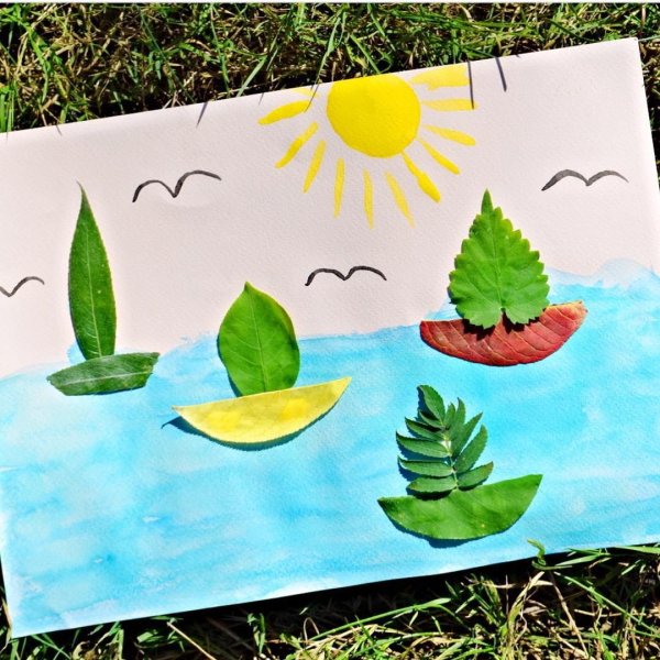 Аппликация на тему лето