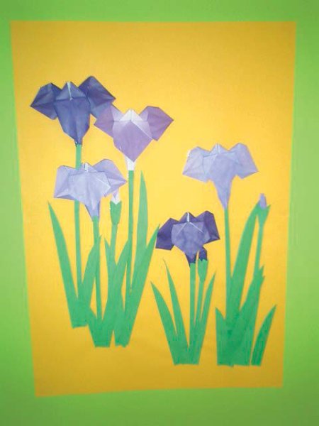 Ирисы в технике оригами