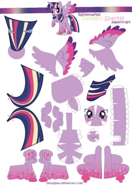 Паперкрафт пони Твайлайт