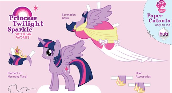 Пони с одеждой для вырезания