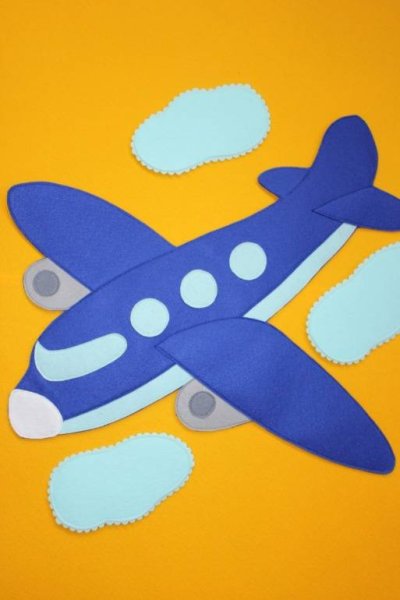 Самолет аппликация для детей