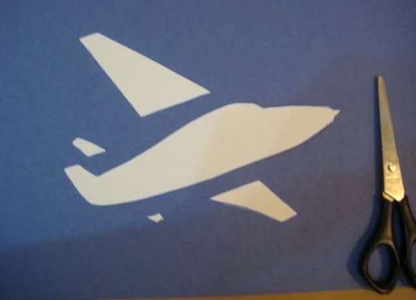 Заготовка к аппликации самолет