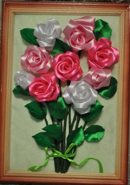 Поделки из атласных лент