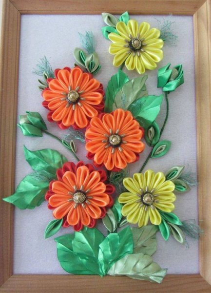 Панно в технике канзаши