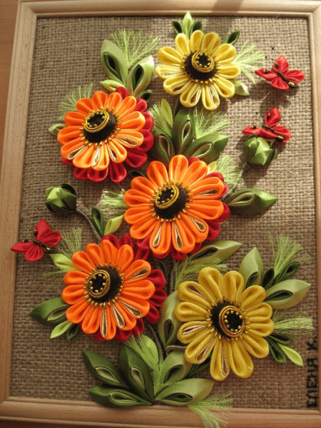 Панно канзаши