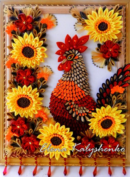 Панно в стиле канзаши