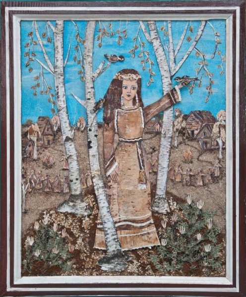 Берестяные картины Иркутского художника Евгения Ушакова