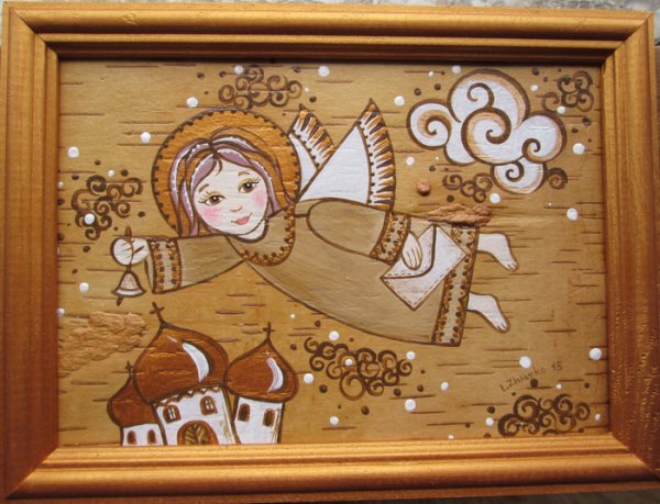 Картины панно из бересты