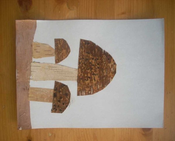 Аппликация из берёсты