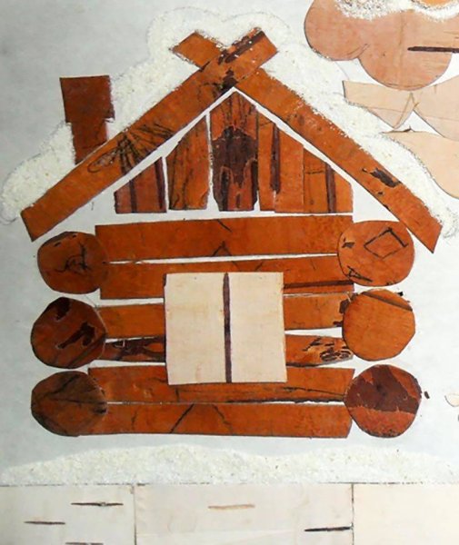 Аппликация из бересты для детей