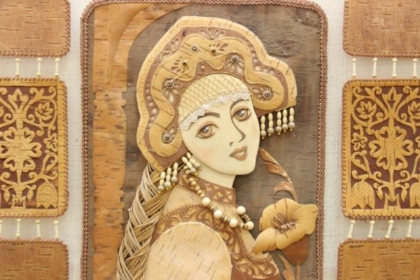 Панно из бересты