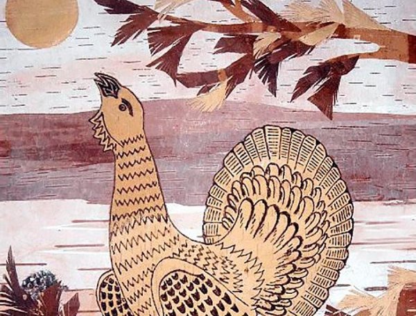 Панно из бересты