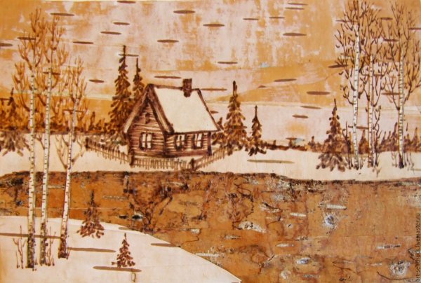 Панно из бересты