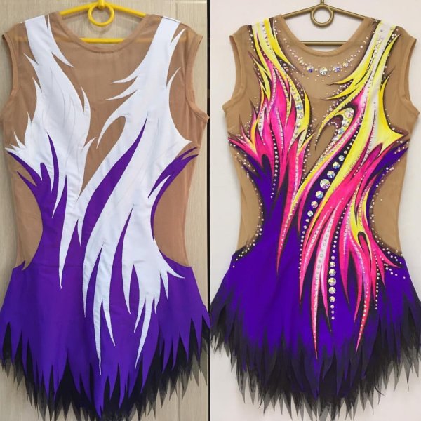 Роспись купальника для художественной гимнастики