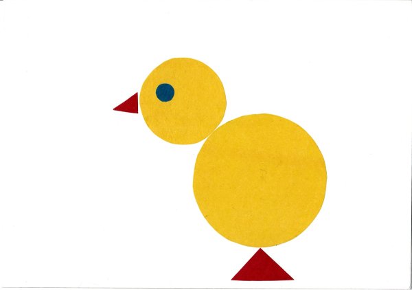 Аппликация из геометрических фигур для дошкольников