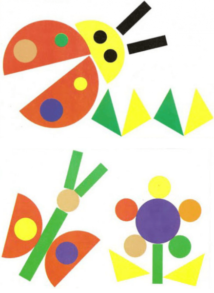 Аппликация из геометрических фигур