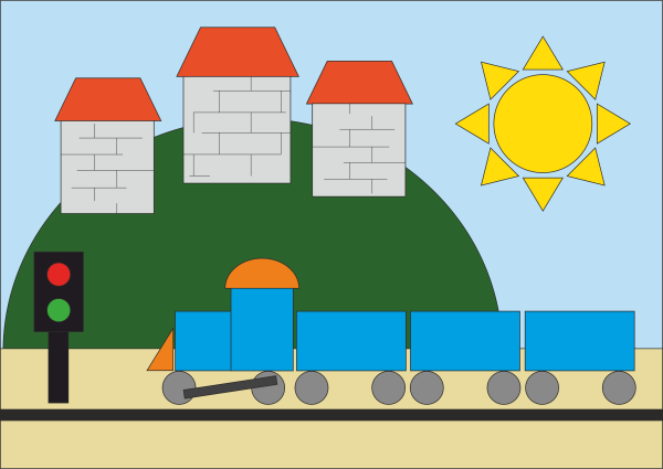 Аппликация из геометрических фигур