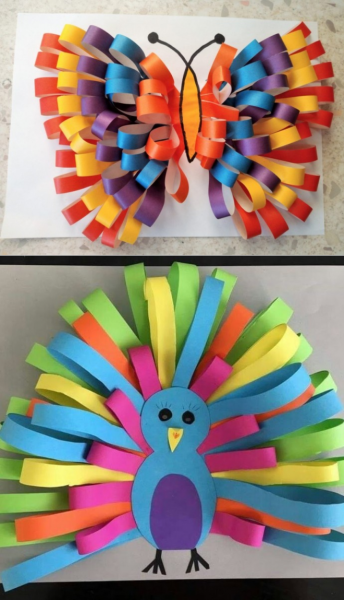 Поделки из полосок цветной бумаги