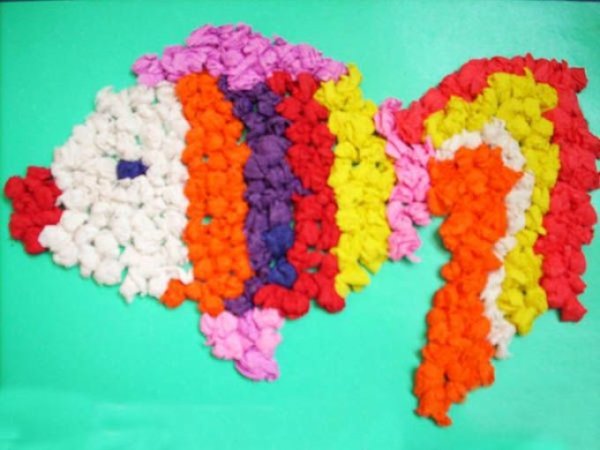 Аппликация из комочков бумаги