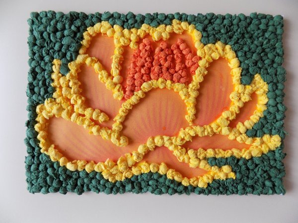 Поделки из бумажных комочков