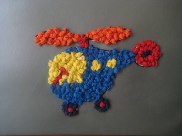 Аппликация из комочков бумаги