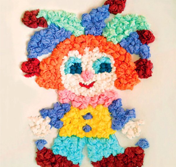 Мозаика из салфетных комочков