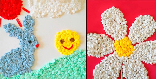 Объемная аппликация из салфеток