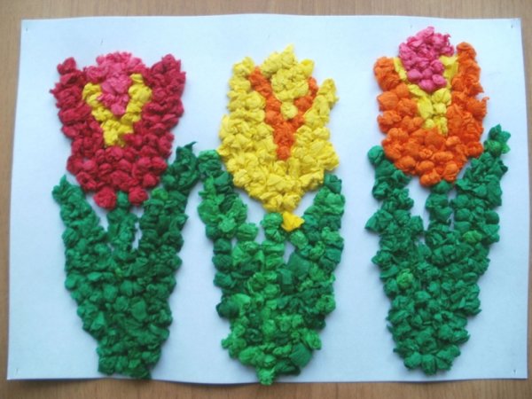 Комочки из салфеток